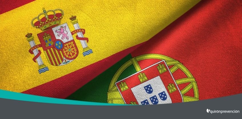 banderas de España y Portugal imagen grande