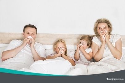 familia sonándose en la cama imagen pequeña