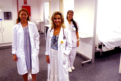 3 trabajadoras Servicio de Alergología